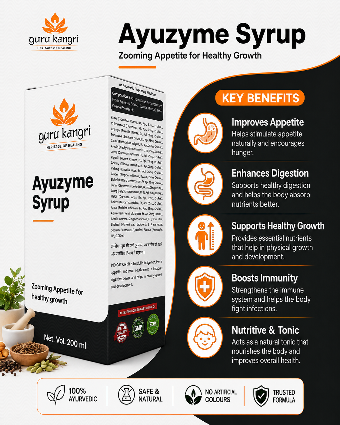 Guru Kangari Ayuzyme Syrup - Image 2
